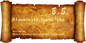 Blaskovits Sugárka névjegykártya